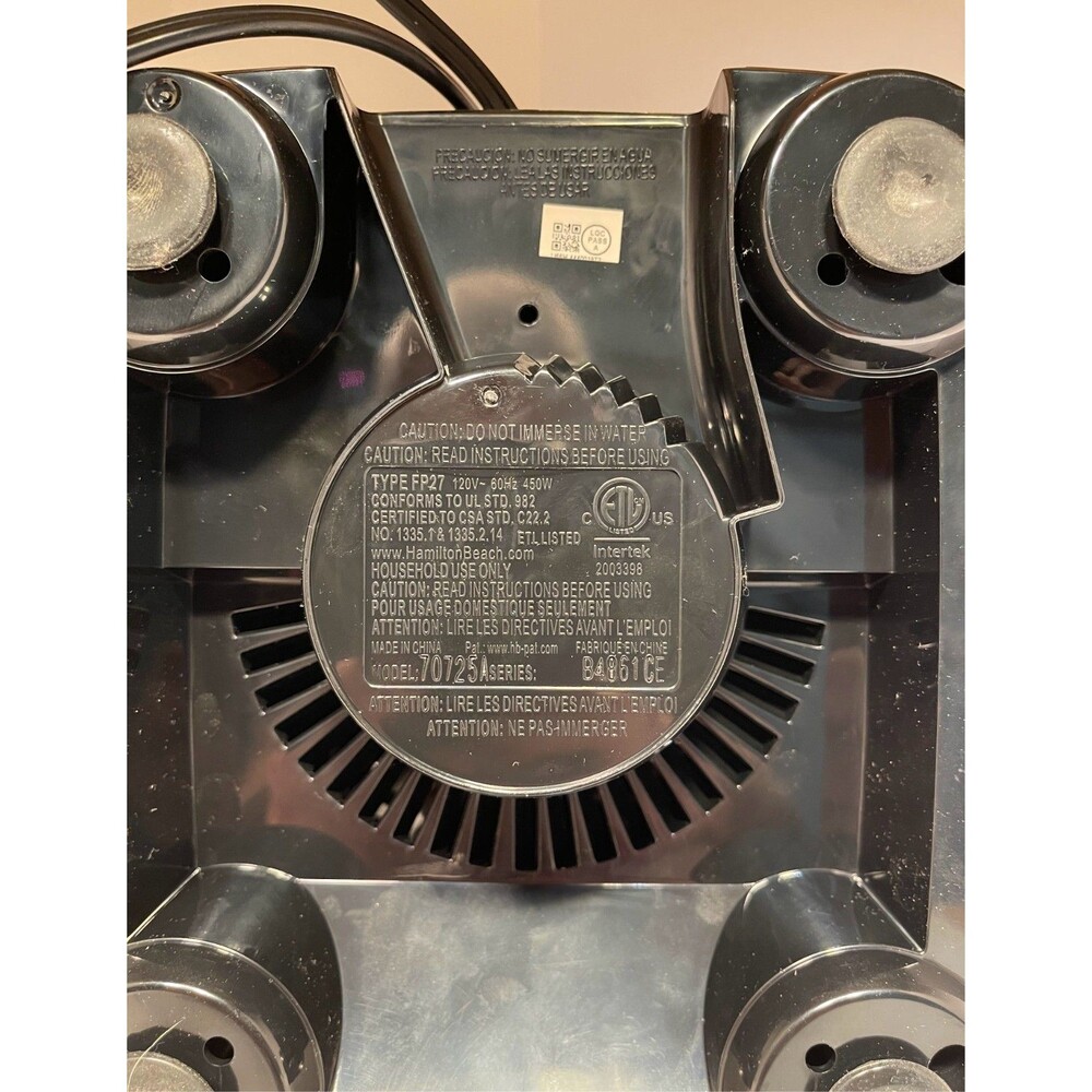 Hamilton Beach Food Processor Replacement Motor Model 70725A Tested/Working - Picture 3 of 3